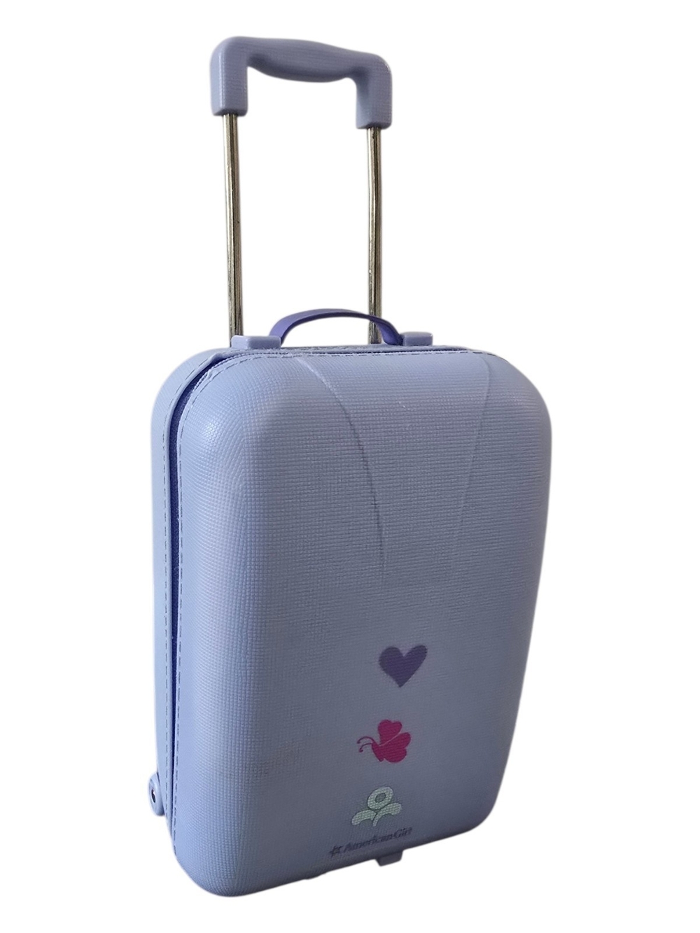 American Girl Lavender Rolling Doll Suitcase with Purple Accents